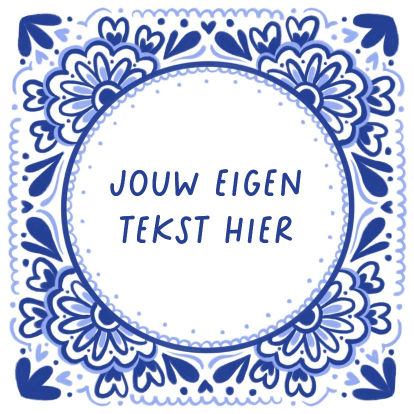 Delfts blauw tegeltje klassiek zelf maken